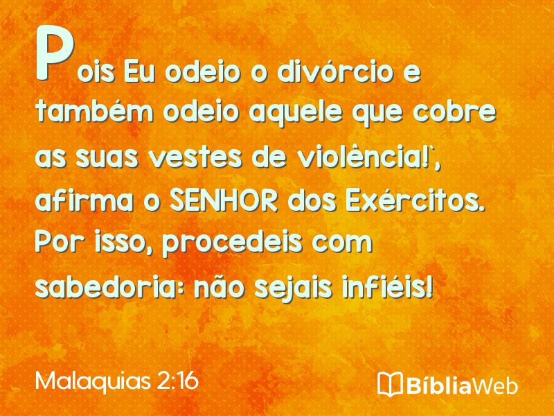 Malaquias 2:16 em imagem para compartilhar