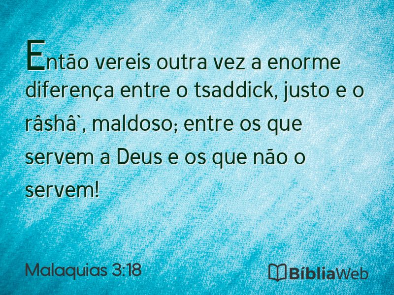 Malaquias 3:18 em imagem para compartilhar