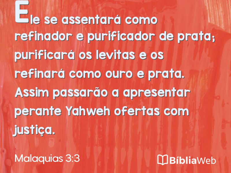 Malaquias 3:3 em imagem para compartilhar