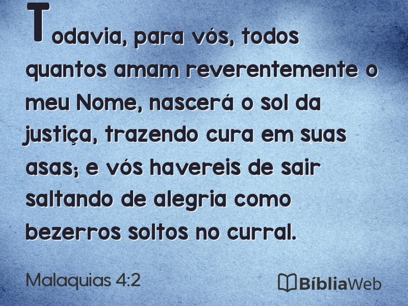 Malaquias 4:2 em imagem para compartilhar