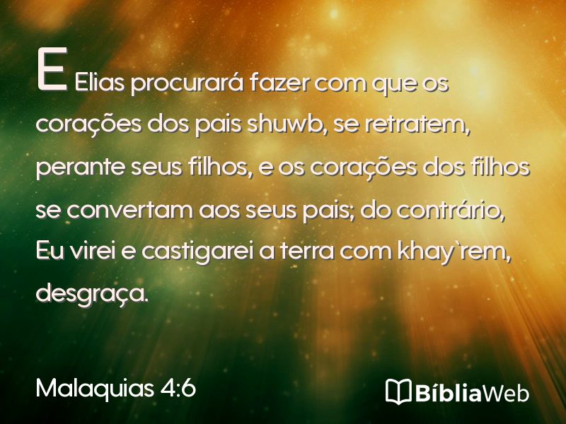 Malaquias 4:6 em imagem para compartilhar