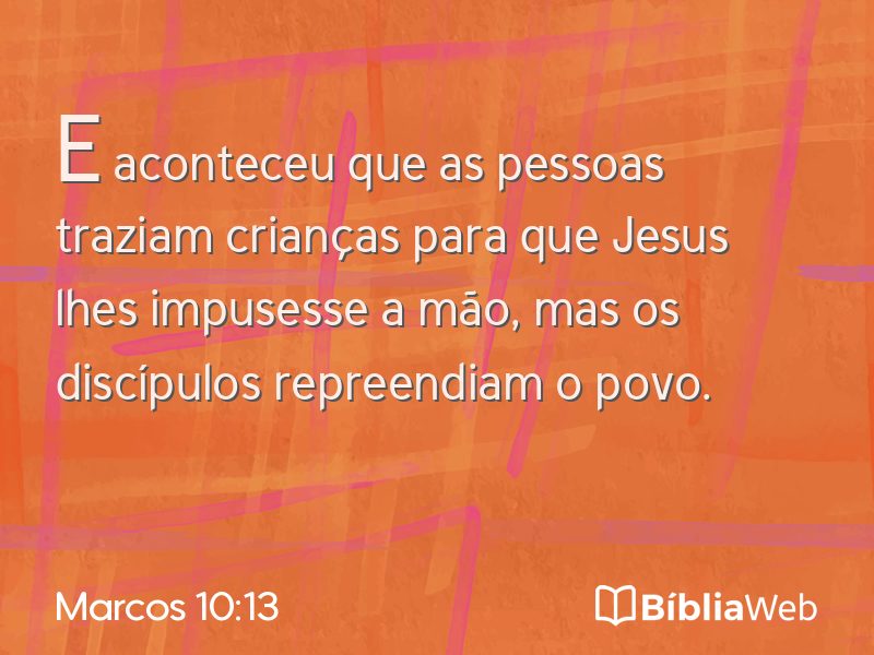 Marcos 10:13 em imagem para compartilhar