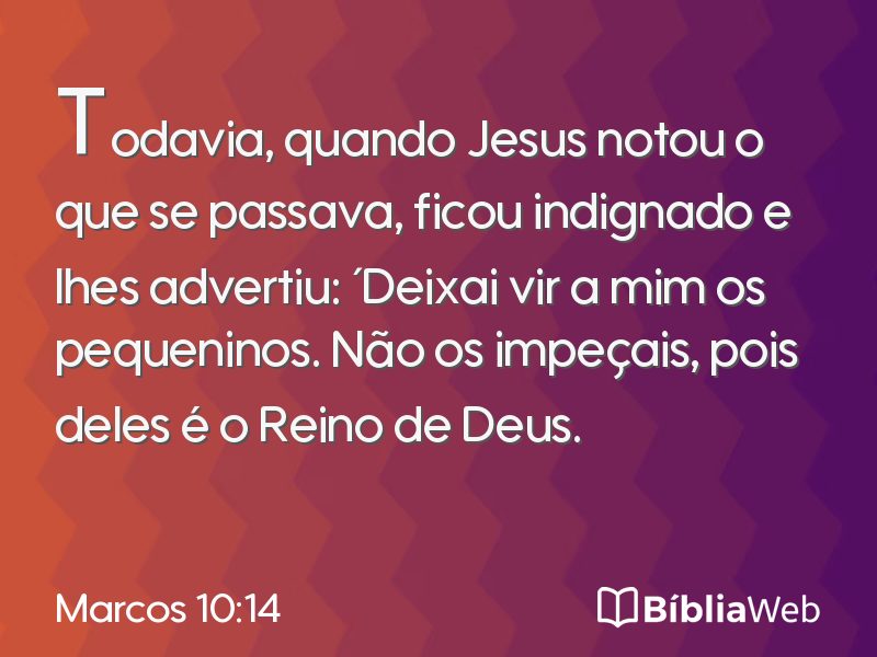 Marcos 10:14 em imagem para compartilhar