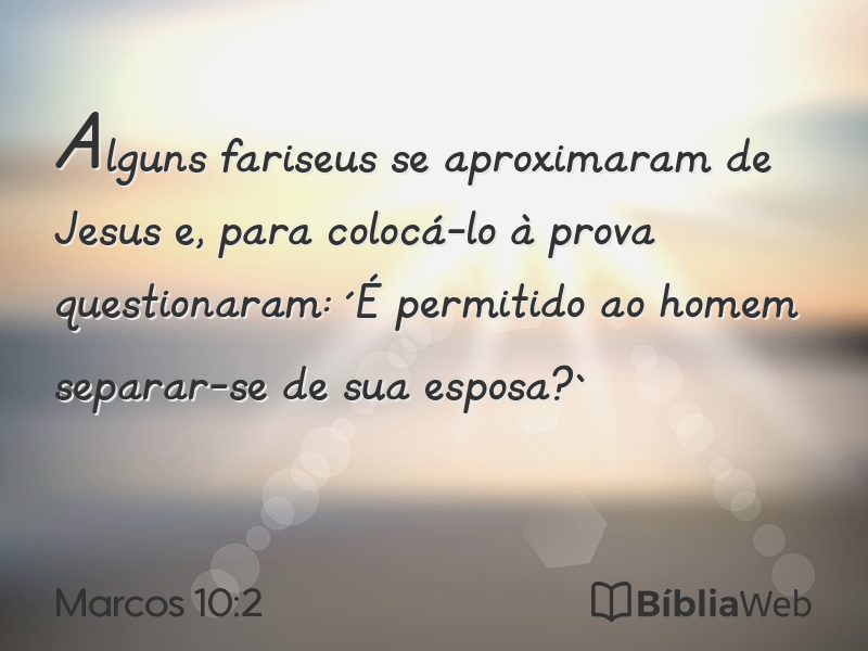 Marcos 10:2 em imagem para compartilhar