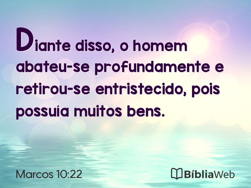 Marcos 10:22 em imagem para compartilhar