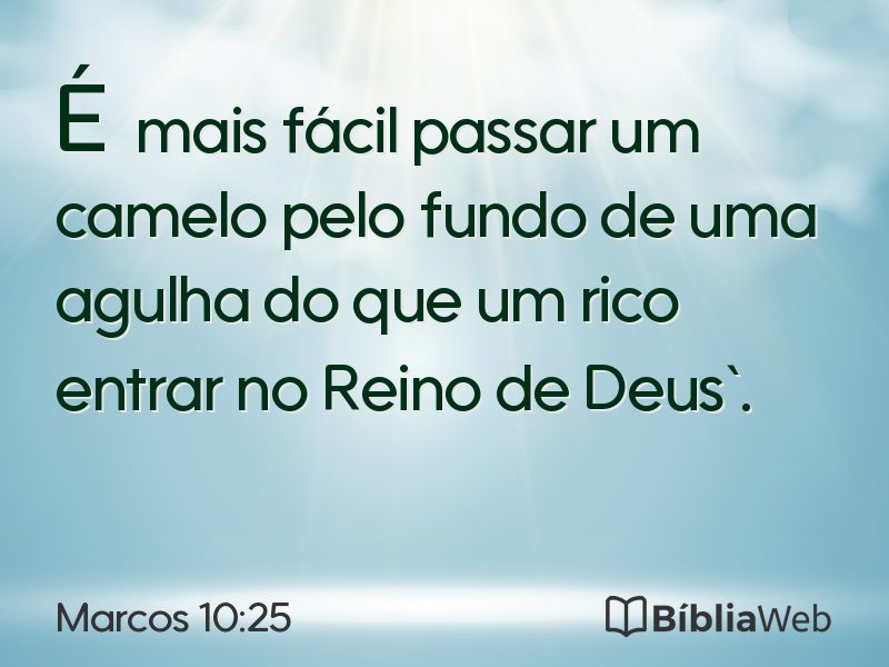 Marcos 10:25 em imagem para compartilhar