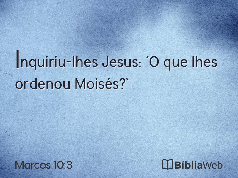 Marcos 10:3 em imagem para compartilhar