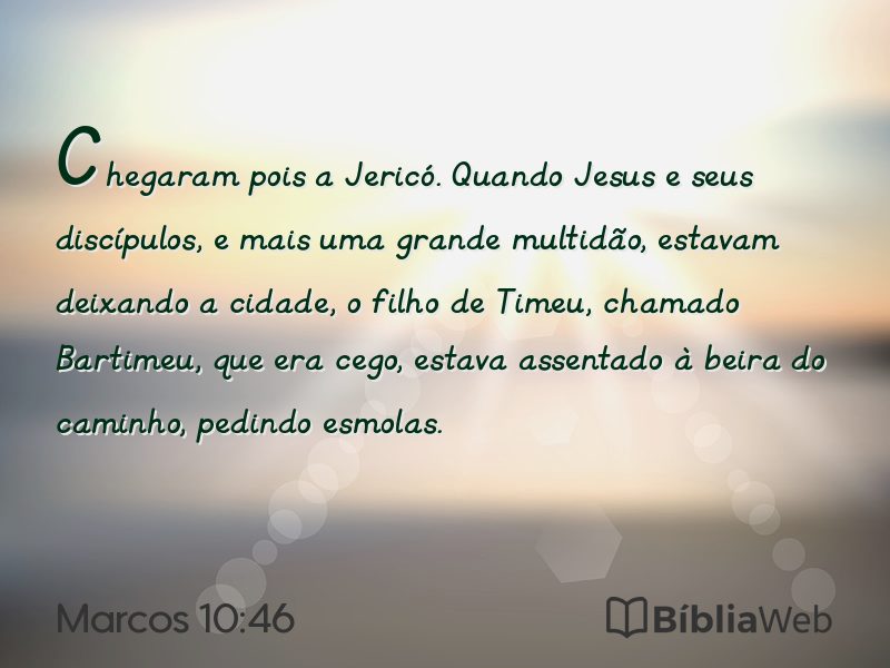 Marcos 10:46 em imagem para compartilhar