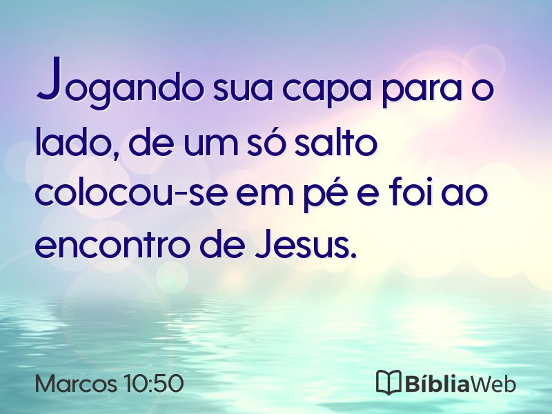 Marcos 10:50 em imagem para compartilhar