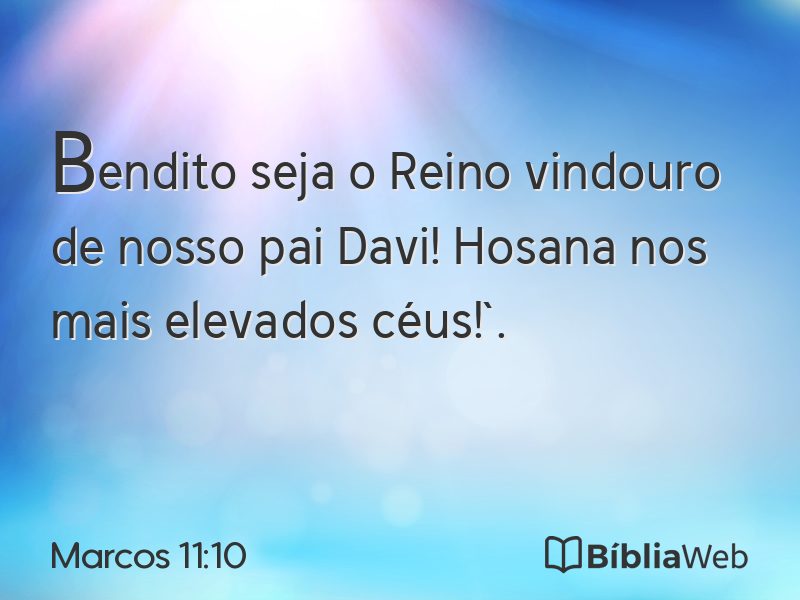 Marcos 11:10 em imagem para compartilhar