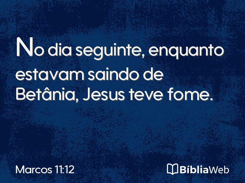 Marcos 11:12 em imagem para compartilhar