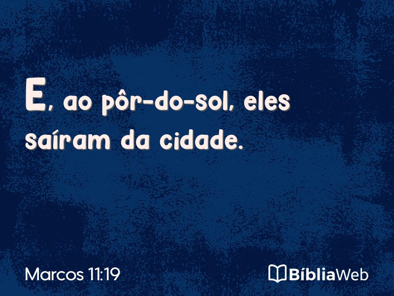 Marcos 11:19 em imagem para compartilhar