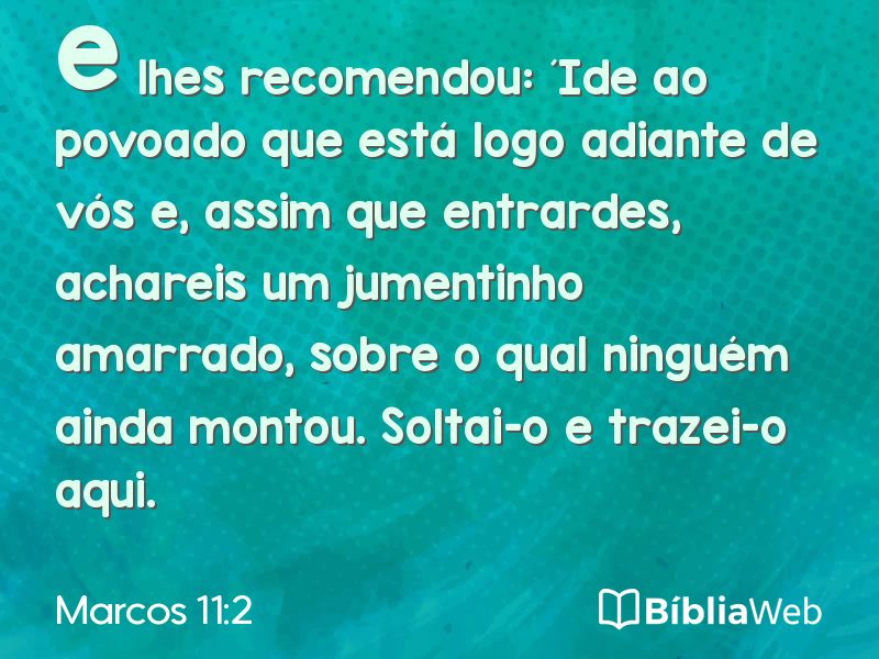 Marcos 11:2 em imagem para compartilhar