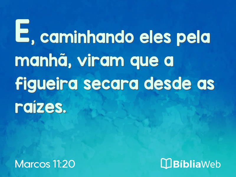 Marcos 11:20 em imagem para compartilhar