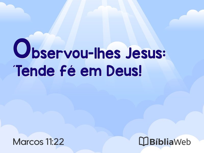 Marcos 11:22 em imagem para compartilhar