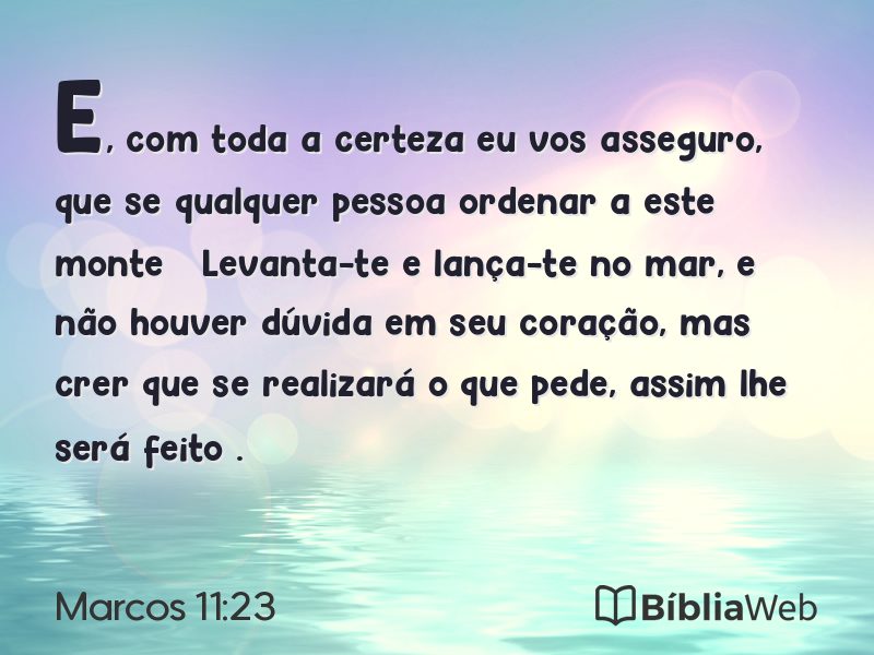 Marcos 11:23 em imagem para compartilhar