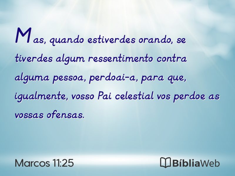 Marcos 11:25 em imagem para compartilhar