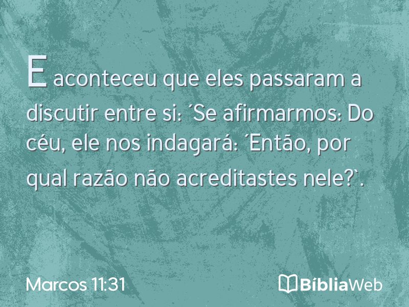 Marcos 11:31 em imagem para compartilhar