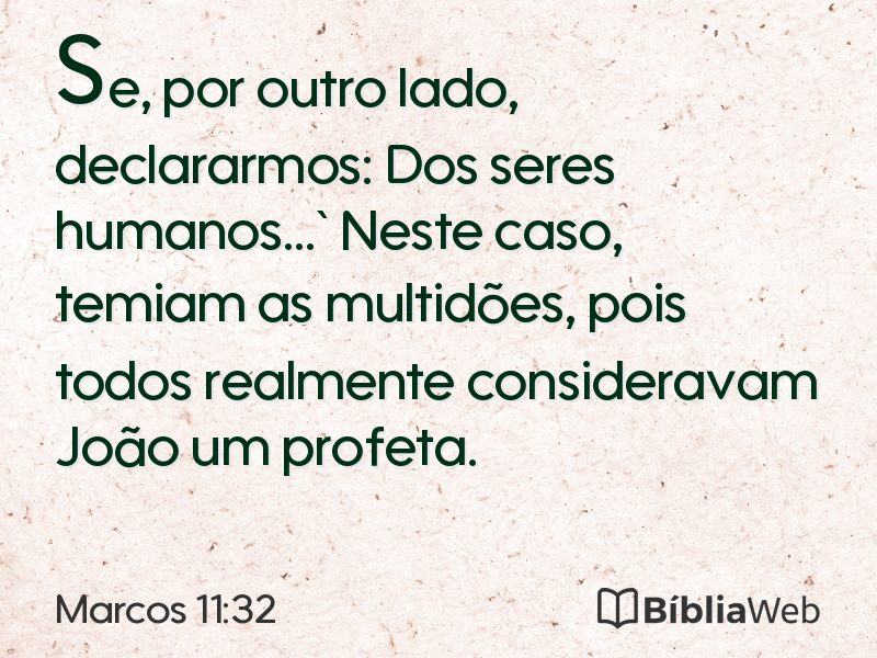 Marcos 11:32 em imagem para compartilhar