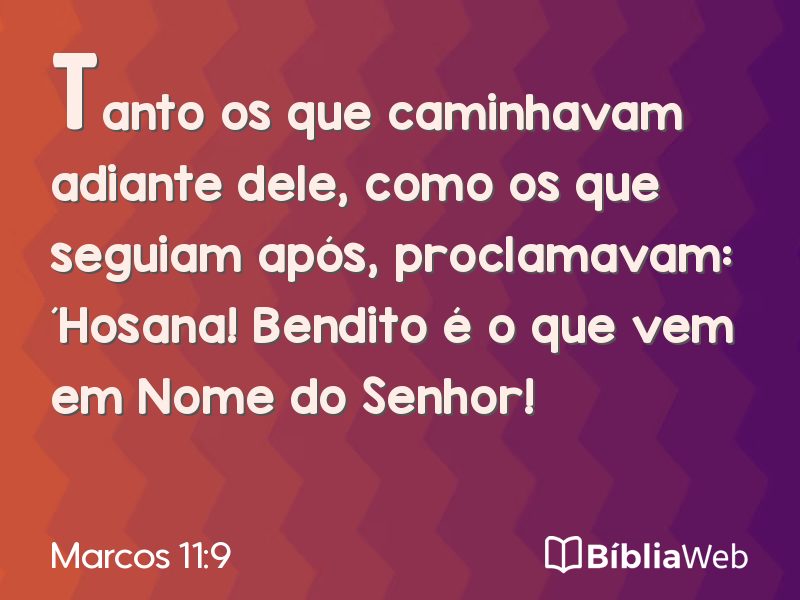 Marcos 11:9 em imagem para compartilhar
