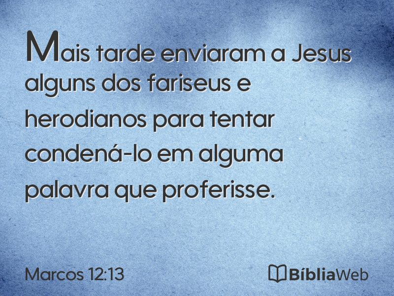 Marcos 12:13 em imagem para compartilhar