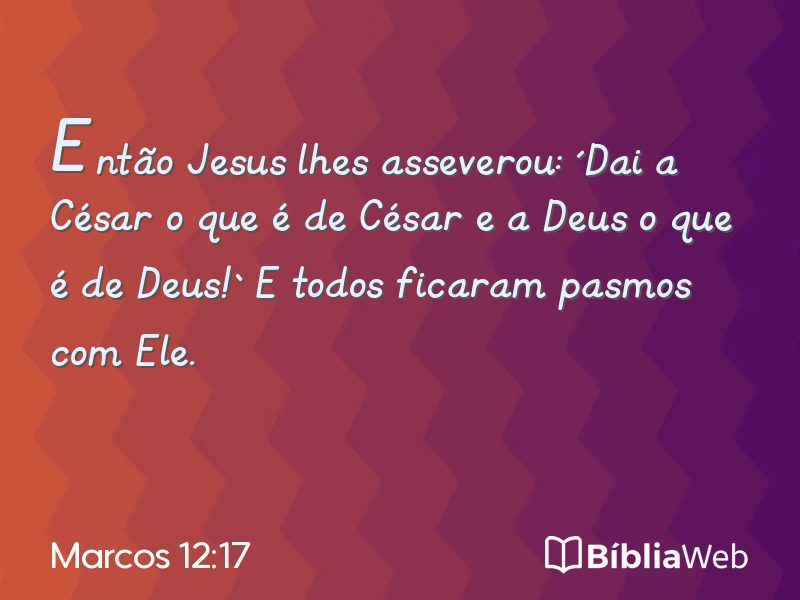 Marcos 12:17 em imagem para compartilhar
