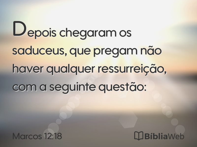 Marcos 12:18 em imagem para compartilhar
