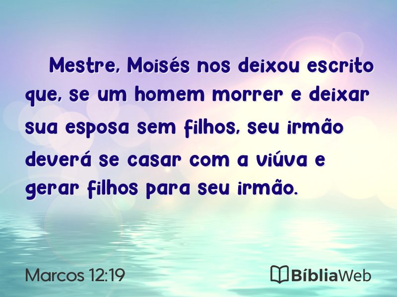 Marcos 12:19 em imagem para compartilhar
