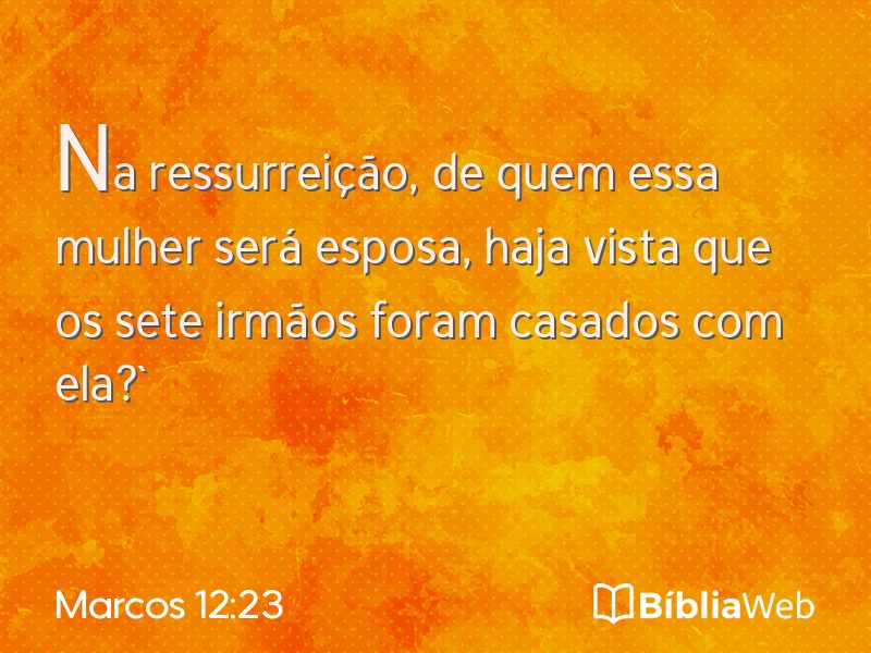 Marcos 12:23 em imagem para compartilhar