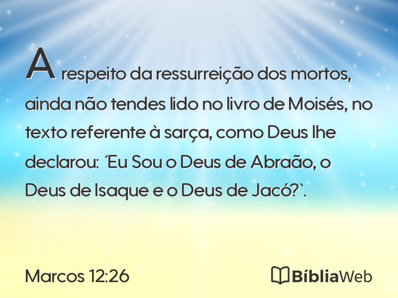 Marcos 12:26 em imagem para compartilhar