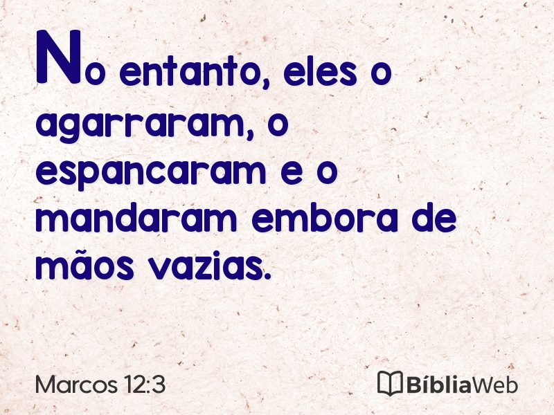 Marcos 12:3 em imagem para compartilhar