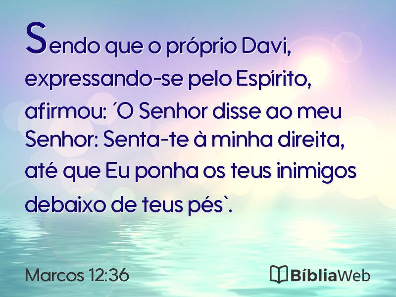 Marcos 12:36 em imagem para compartilhar