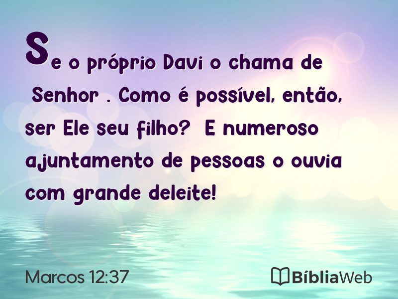 Marcos 12:37 em imagem para compartilhar