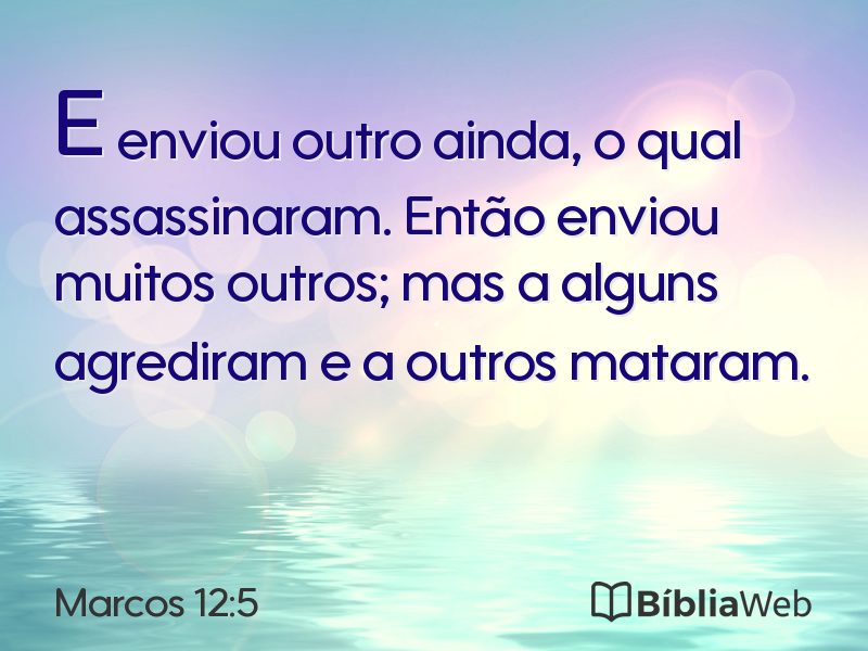Marcos 12:5 em imagem para compartilhar