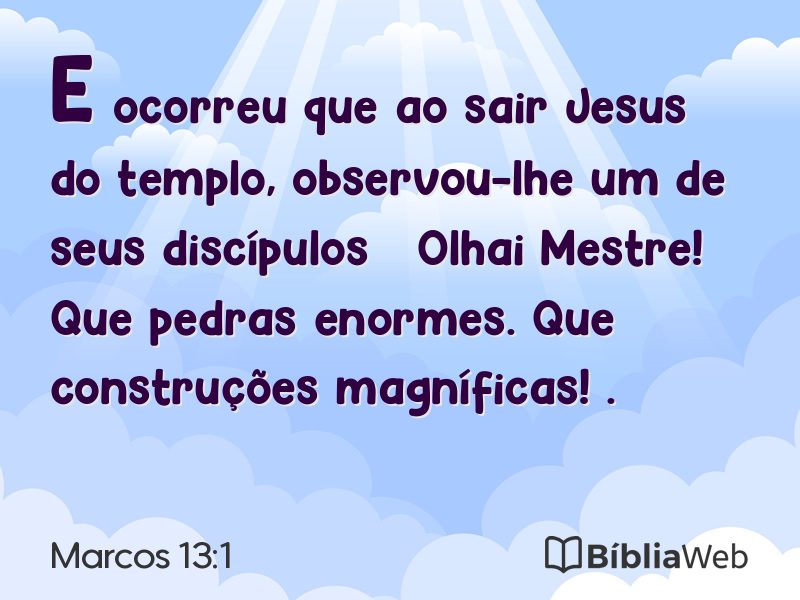 Marcos 13:1 em imagem para compartilhar