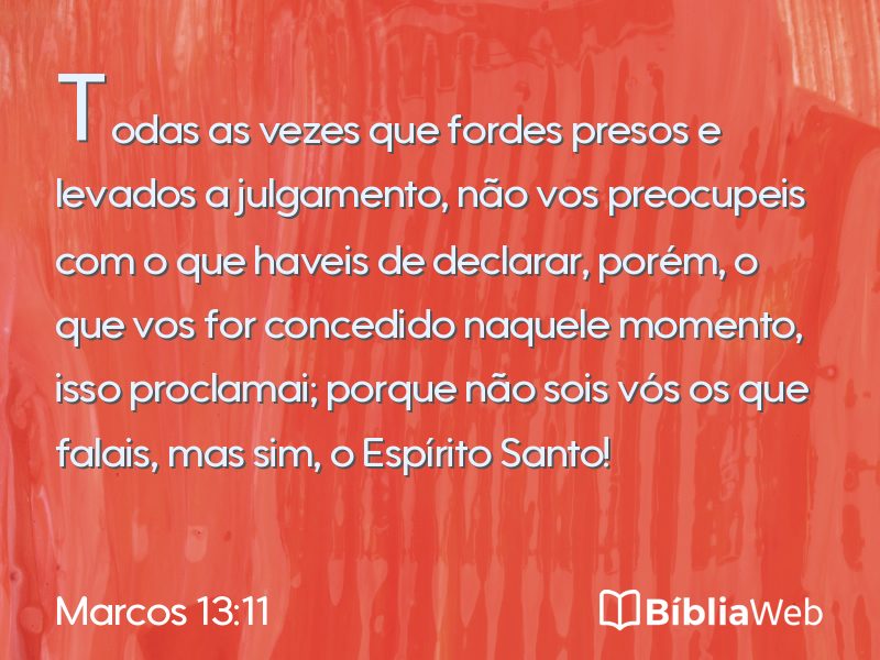 Marcos 13:11 em imagem para compartilhar