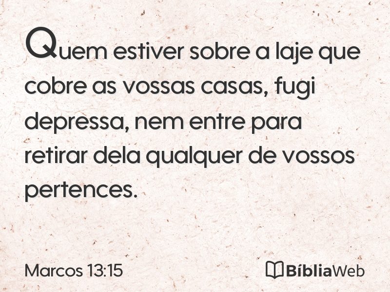 Marcos 13:15 em imagem para compartilhar