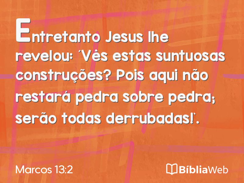 Marcos 13:2 em imagem para compartilhar