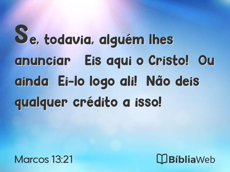 Marcos 13:21 em imagem para compartilhar