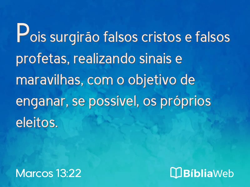 Marcos 13:22 em imagem para compartilhar