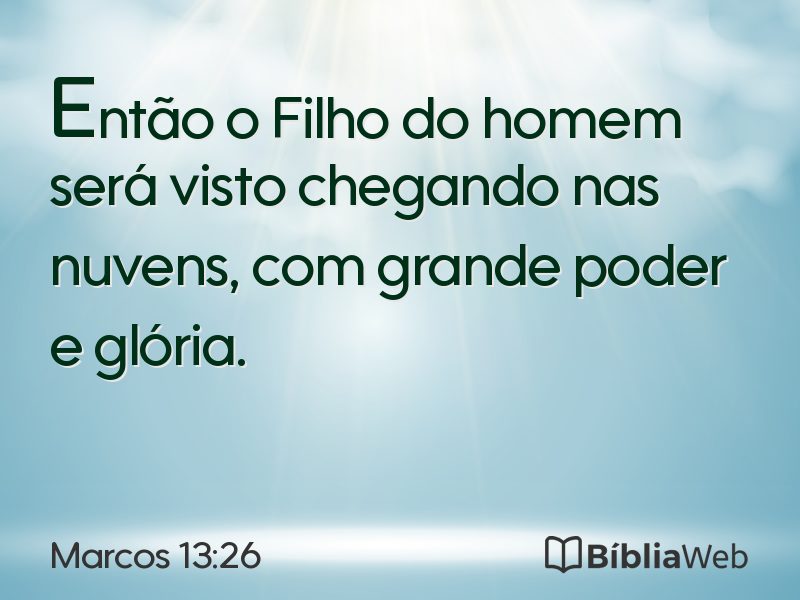 Marcos 13:26 em imagem para compartilhar