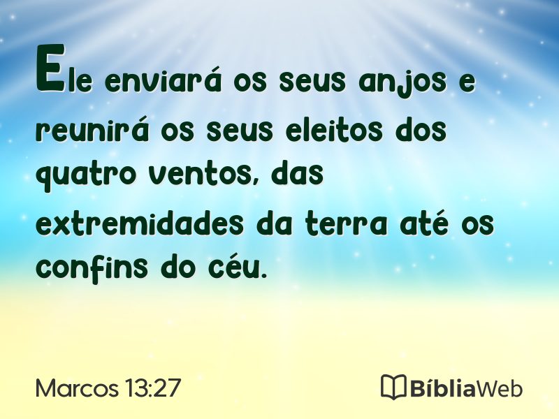 Marcos 13:27 em imagem para compartilhar