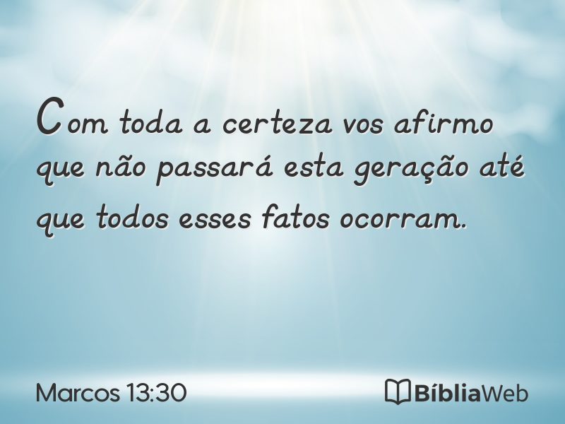 Marcos 13:30 em imagem para compartilhar