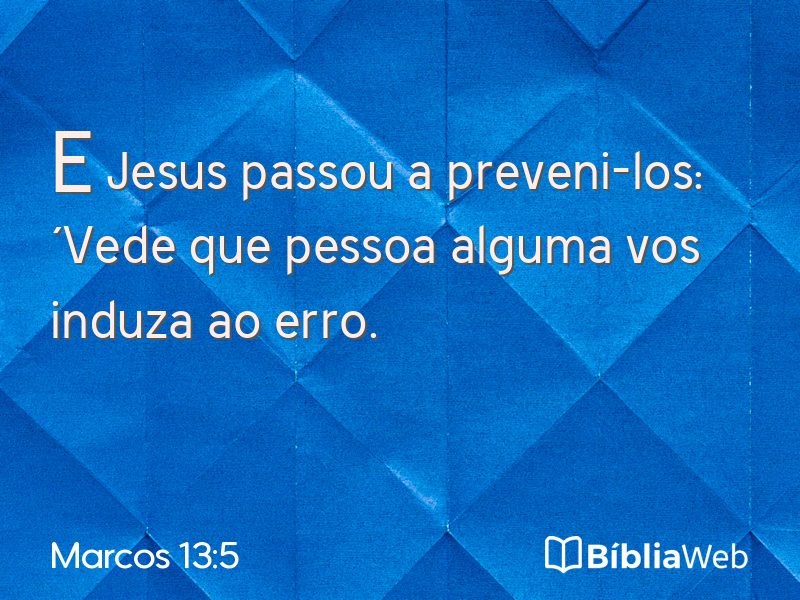 Marcos 13:5 em imagem para compartilhar
