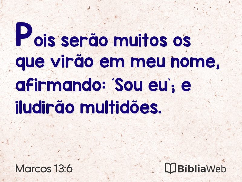 Marcos 13:6 em imagem para compartilhar