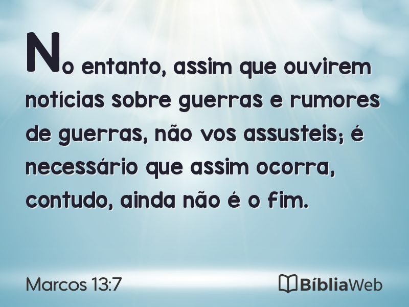 Marcos 13:7 em imagem para compartilhar