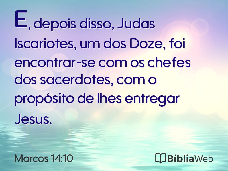Marcos 14:10 em imagem para compartilhar