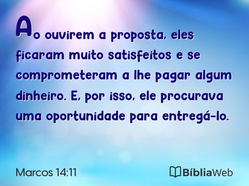 Marcos 14:11 em imagem para compartilhar