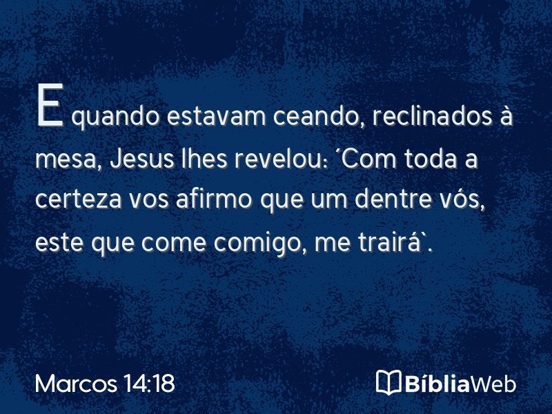 Marcos 14:18 em imagem para compartilhar