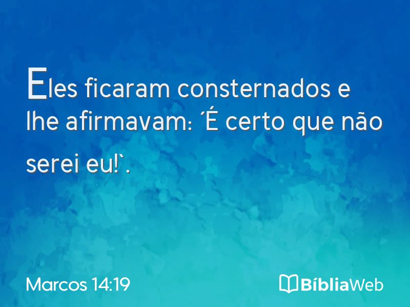 Marcos 14:19 em imagem para compartilhar